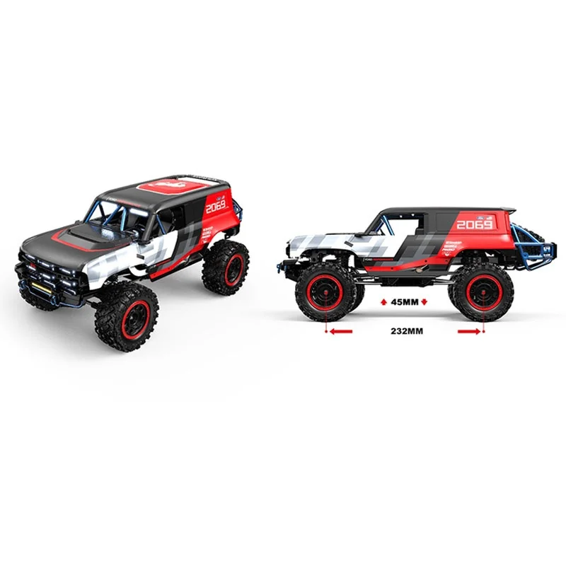 Simulación a escala 1: 12 de Meijiaxin H12p, Motor profesional Rc sin escobillas, Control remoto, modelo de vehículo todoterreno de escalada