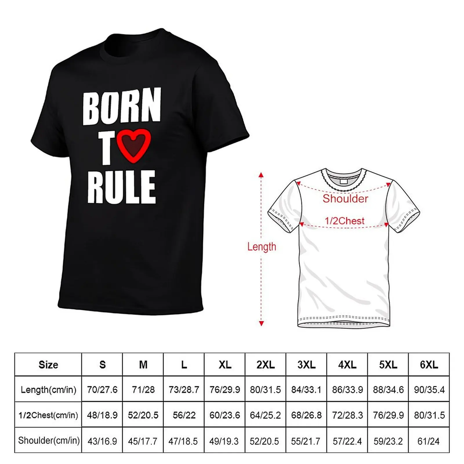 Born to rule T-Shirt t shirts for man cotton funny man tshirt