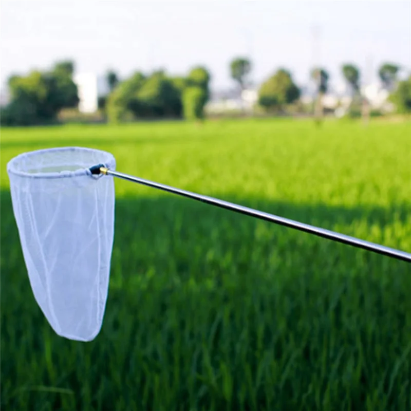 سبائك الألومنيوم سريعة قابلة للطي شبكات اليد المطاط صافي الرياضة في الهواء الطلق يطير الصيد صافي الأسود-AT20 #4