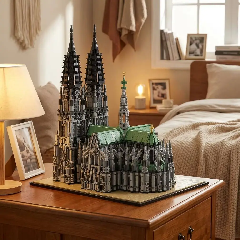 8614PCS Cologne Cathedral Buildings Sets Gothic church Architecture Display Model Bricks Assembly Toys for Adults Christmas Gift
