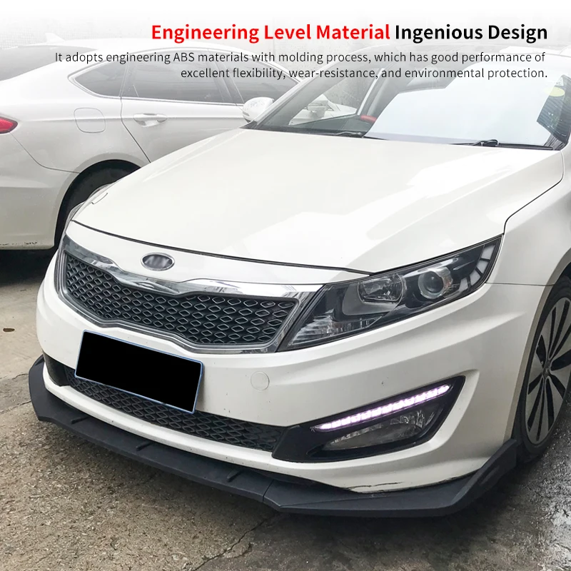 For KIA K5 2011-2015 2014 2012 Car Accessories Front Bumper Splitter Lip Diffuser Spoiler Protector Cover Guard Deflector Lips