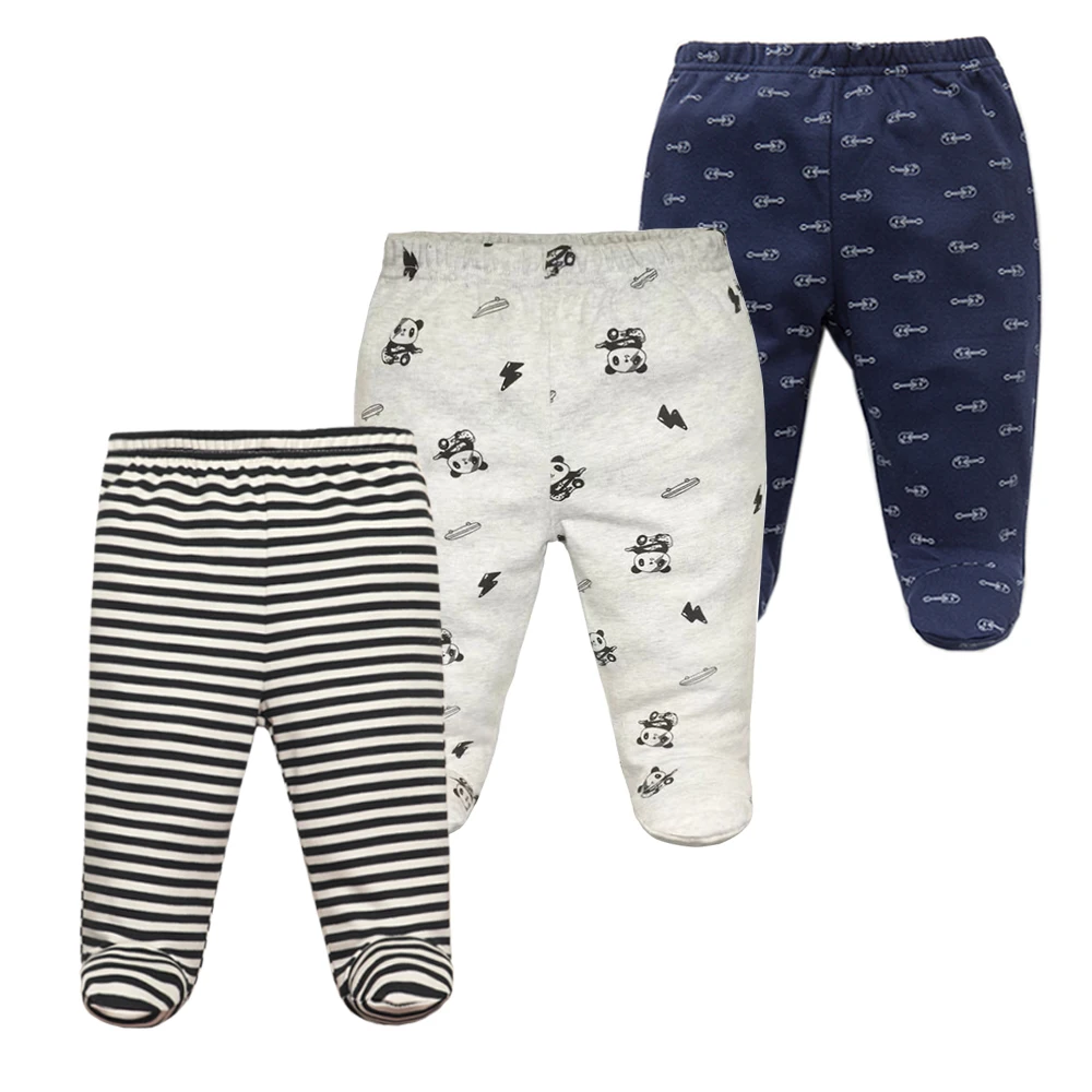 3PCS/lot Baby Pants 100% Cotton Autumn Spring Newborn Baby Boys Girls Trousers Kid Wear Infant Toddler Cartoon For Bebe Clothing