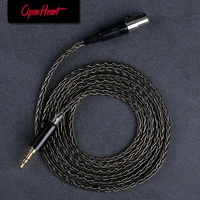 Cable de auriculares OPENHEART de 8 núcleos mini xlr hembra para K702 K712 K721 DT1770 Pro DT1990 Pro DT177X GO 2m 3m cable equilibrado