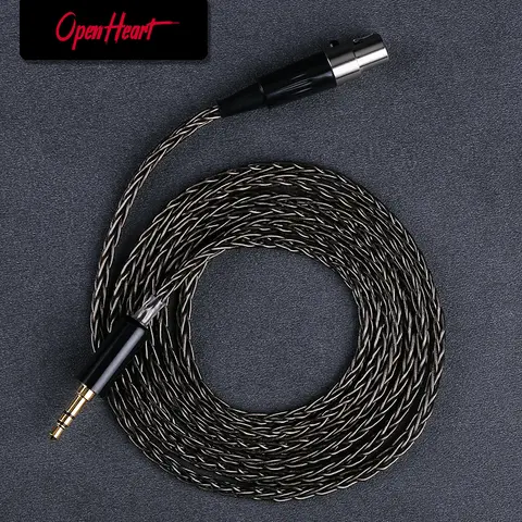 Cable de auriculares OPENHEART de 8 núcleos mini xlr hembra para K702 K712 K721 DT1770 Pro DT1990 Pro DT177X GO 2m 3m cable equilibrado