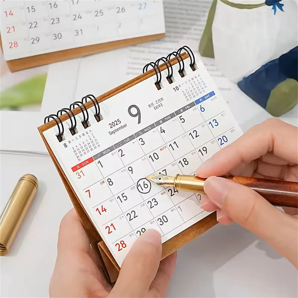 

Орнаментный календарь, бумажный мини-настольный календарь, 2025, настольный календарь, креативный для спальни, школы, домашнего стола