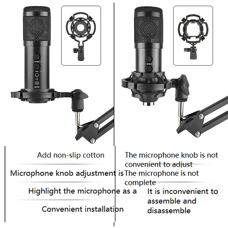 Universal Professional Condenser Microphone Mic Shock Mount Holder Studio Recording Bracket