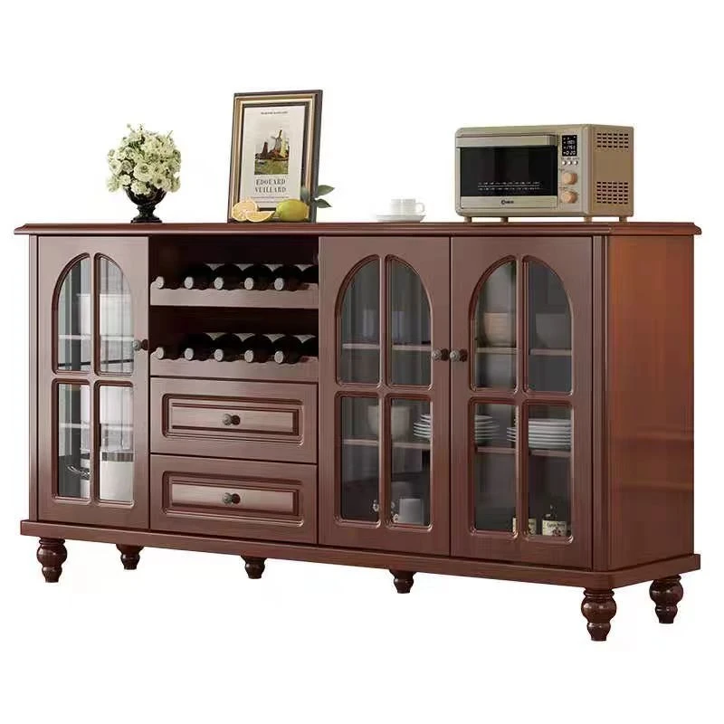 

Side cabinet Solid wood bar Tea cabinet Household kitchen Living room Wall storage cabinet