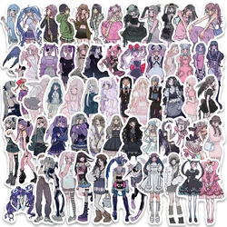 60/123PCS Y2K Domi Lolita Girls Gothic Pink Stickers Cute Anime Aesthetic Decals Phone Case Laptop Stationery Car Toy Sticker