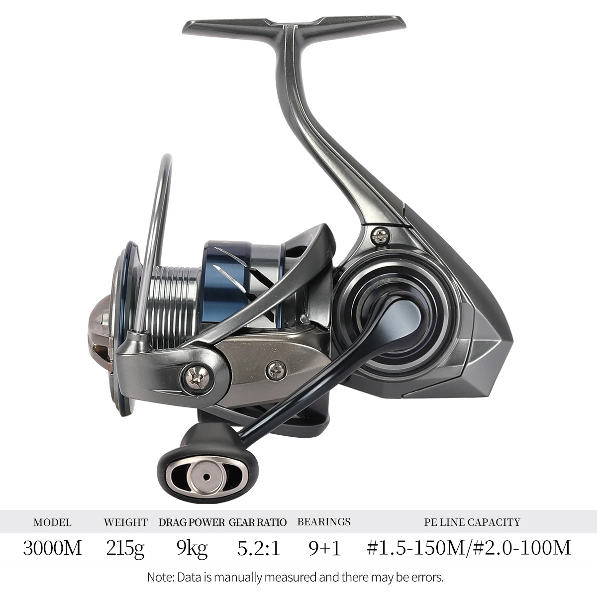 TSURINOYA METAL Spinnrolle MERLIN 1000 C2000S 165g Baitcast-Rolle ULTRALEICHT & VIELSEITIG Salzwasser-Bass- und Hechtrolle 3