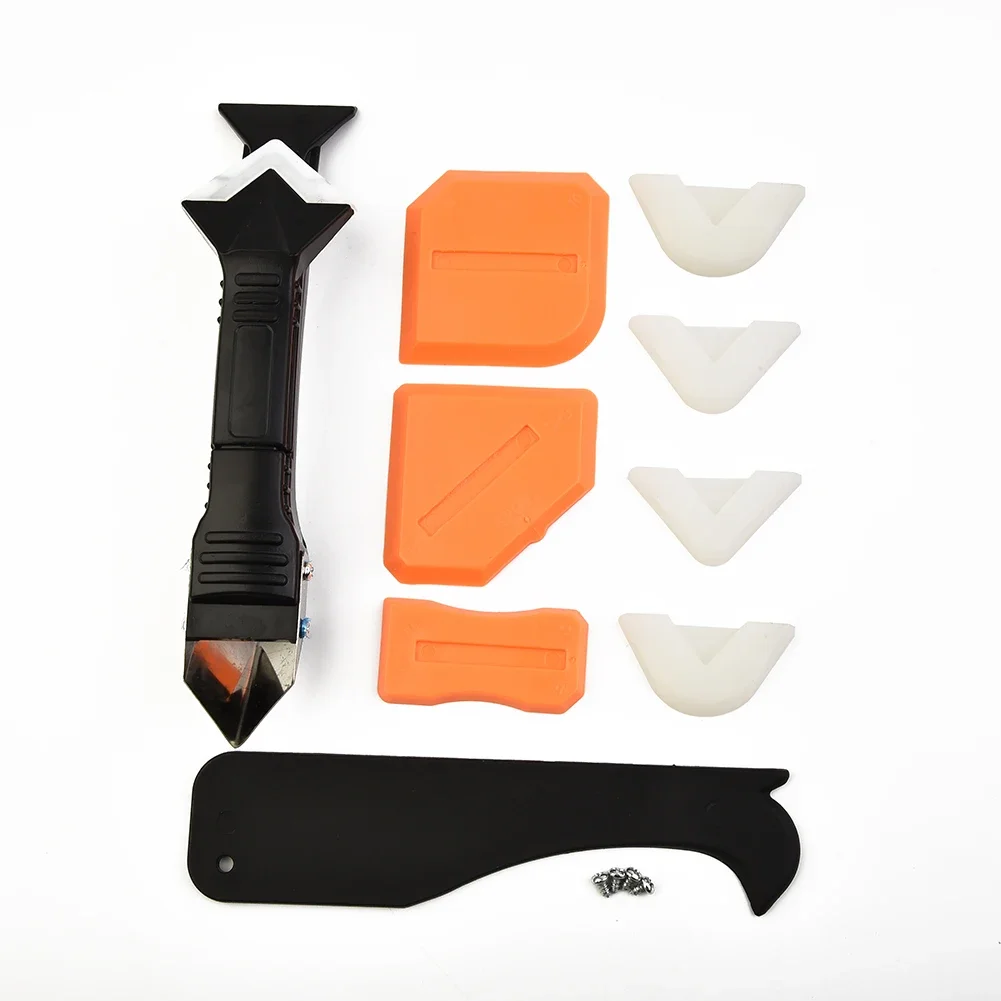 10pcs/set 3 In 1 Silicone Remover Sealant Smooth Scraper Caulk Finisher Grout Kit Tools Floor Caulk Removal Hand Tools