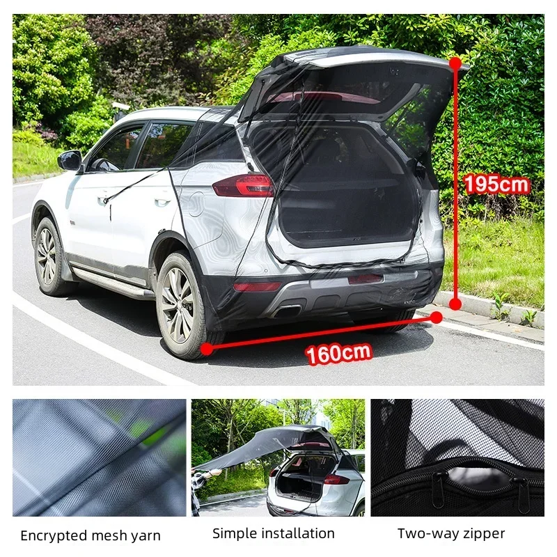 Magnetic SUV MPV Summer Mosquito/Fly Screens Car Nets Car Tailgate Mosquito Universal Screen Trunk Ventilation Mesh Net