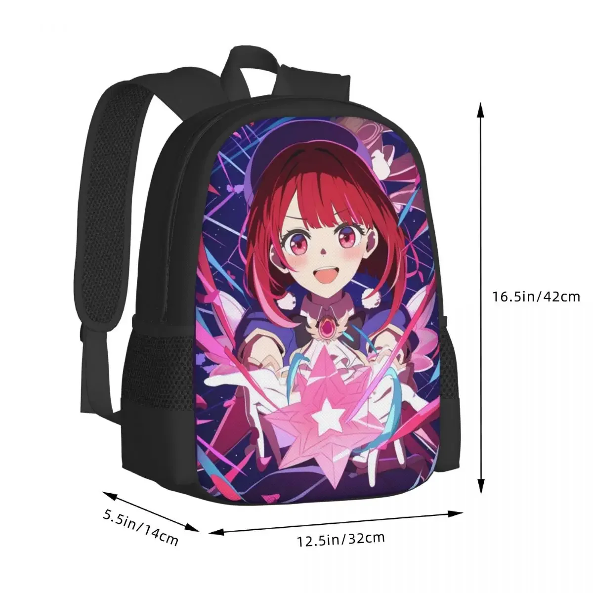 Anime Oshi No Ko Ai Hoshino Travel Laptop Backpack, Business College School Computer Bag Gift for Men & Women