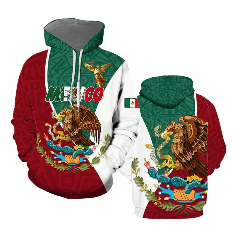 

Mexico National Emblem Flag 3d Print Autumn Men Women Hoodie Casual Oversized Pullover Popular Sweatshirt Fashion Men Clothing