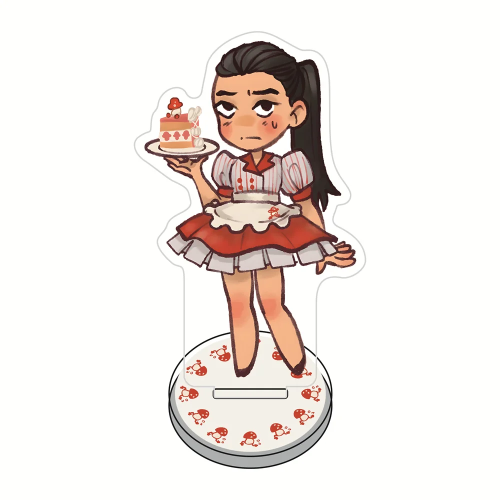 Delicious in Dungeon 10cm Maid&Dessert Themed Acrylic Stand Figures Keychain Anime Collectible Standee, Desk Decor Gift for Fans