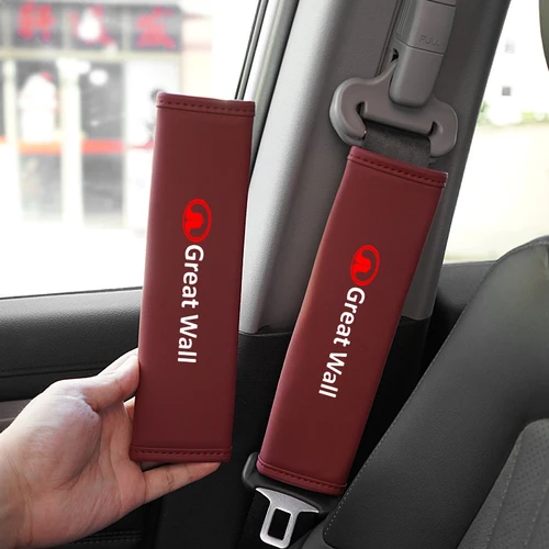 Imagen 2 del producto Cubierta de cinturón de seguridad de coche, almohadilla de hombro de gamuza para Great Wall Haval GWM UTE Tank Poer Voleex C10 C30 C50 Steed Wingle 5 7