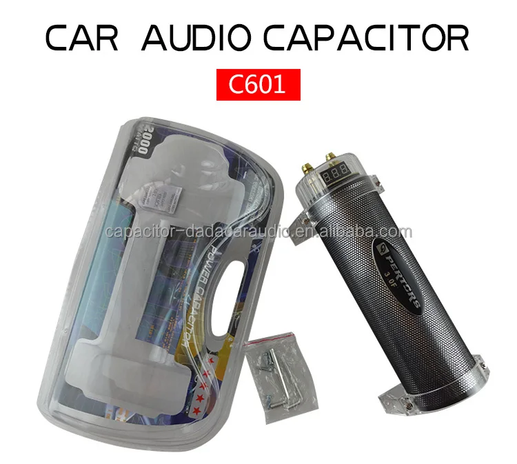 Professional Car Amplifier Capacitor C601 3.0Farad QPERTORS Stabilize voltage filter noise Car Audio Accessories