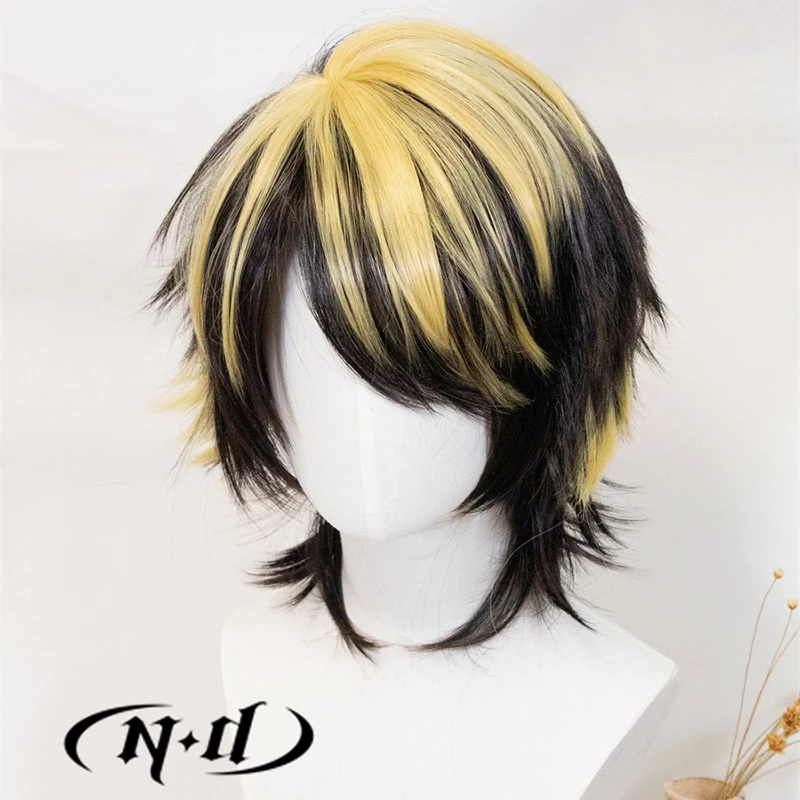 ND Kazutora Hanemiya تأثيري الباروكات هيربيسي طوكيو المنتقمون أنيمي تأثيري خصلات الشعر المستعار مقاومة للحرارة الاصطناعية للحزب زي