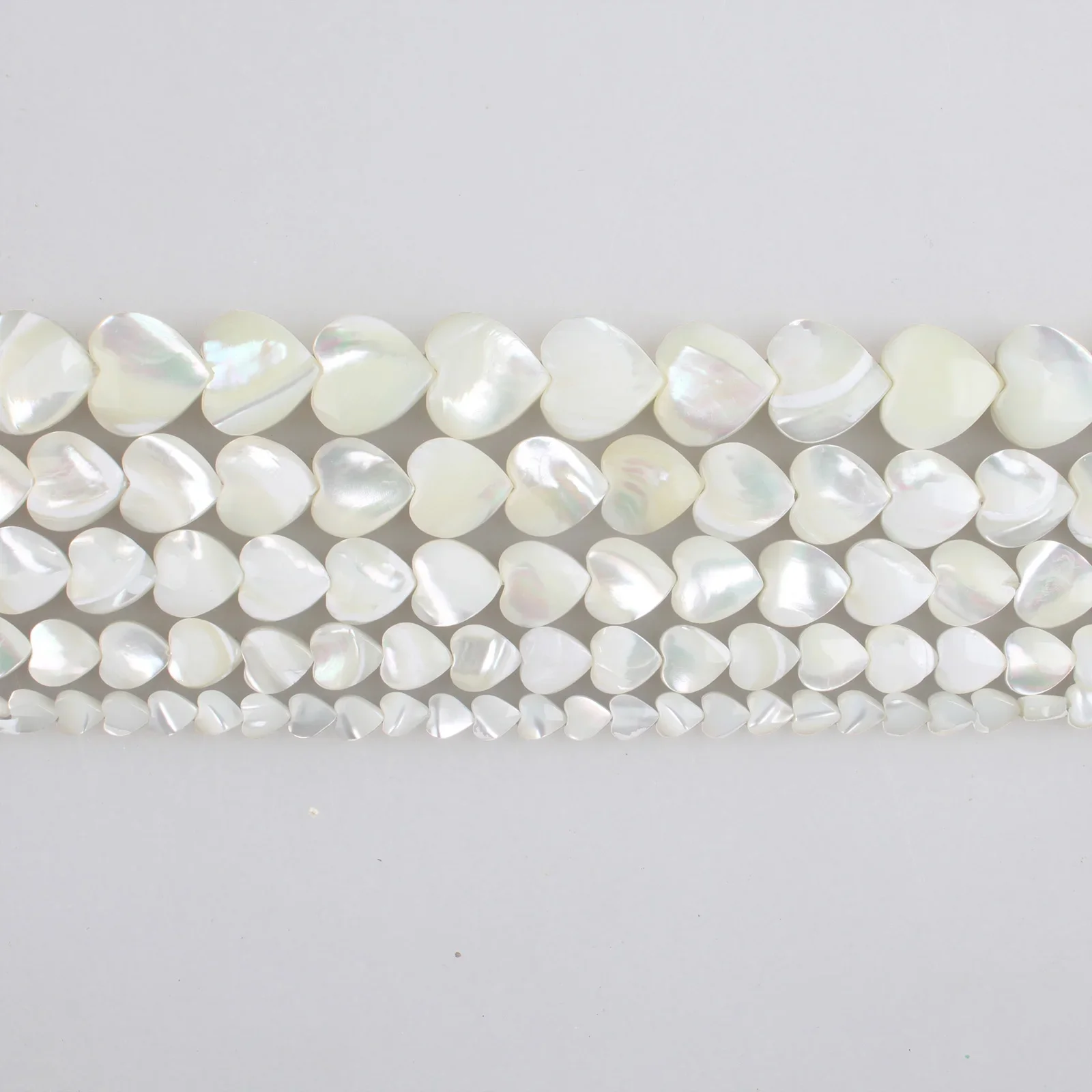 Natural Shell Beads AAA White Mother Of Pearl Shell Heart Shape Beads 5 6 8 10 12 15mm For Diy Bracelet Necklace Jewelry Making