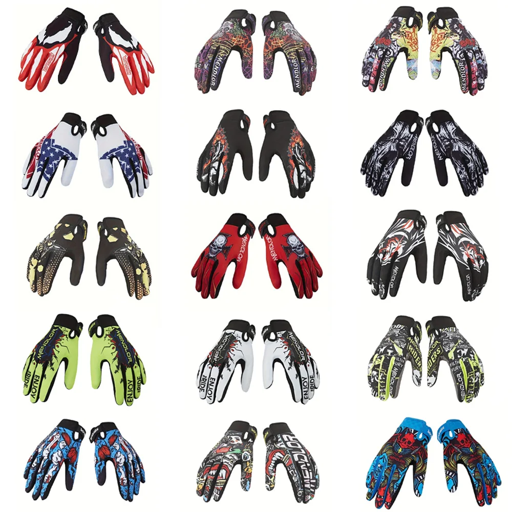 2024 MENDLOR Guantes de motocicleta Deportes al aire libre Racing Guantes de pantalla táctil Atv Guantes deportivos Todos los guantes de los dedos 12 colores