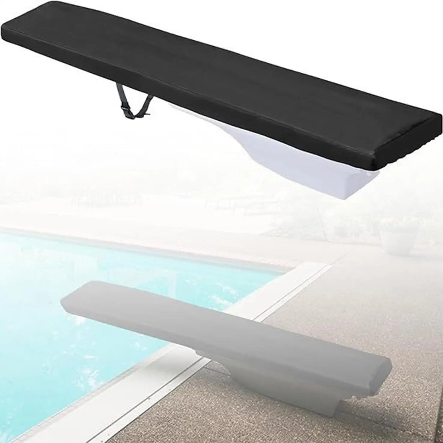 Pool Diving Board Cover 6ft Diving Board Elastic Edge Protector With Drawstring UV Resistant Pool Gear Cover For Home Backyard