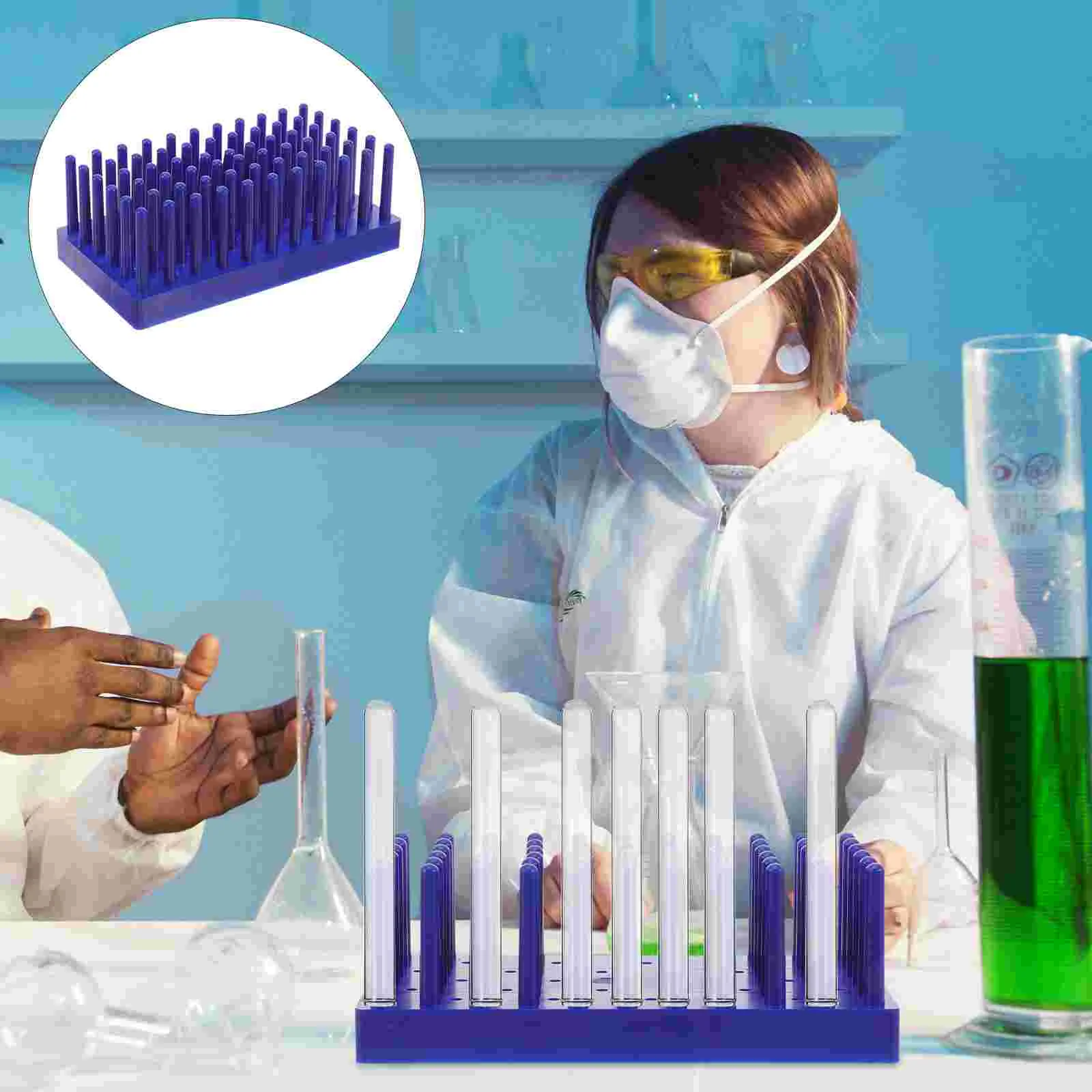 Test Tube Drying Equipment Laboratory Stand Peg Rack Tool Plastic Tubes Fixture