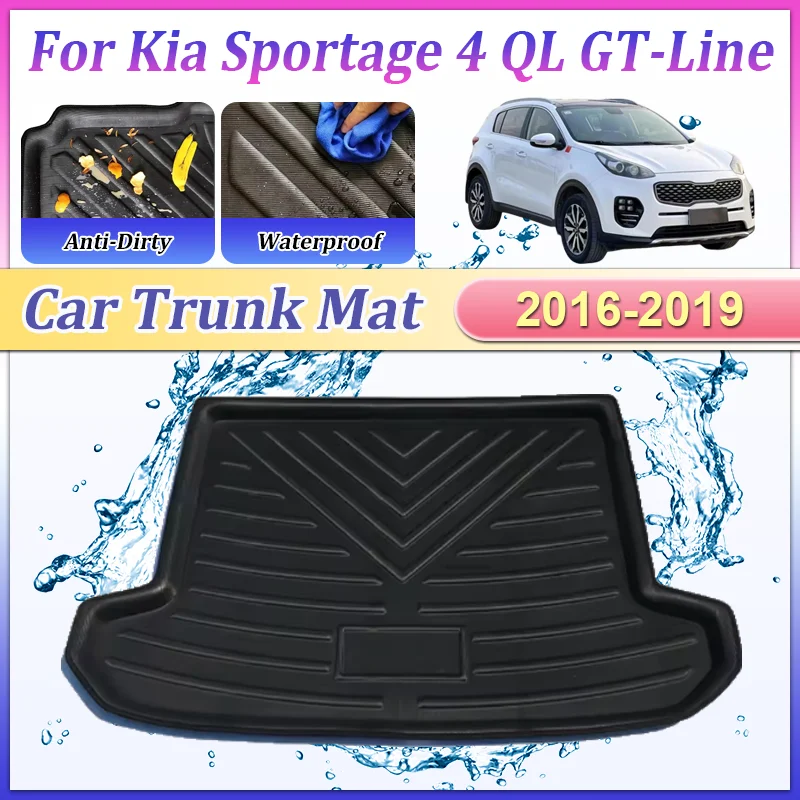 

Коврик на задний багажник автомобиля для Kia Sportage 4 QL GT-Line 2016-2019, противоскользящий водонепроницаемый защитный коврик из ЭВА, аксессуары для ковров