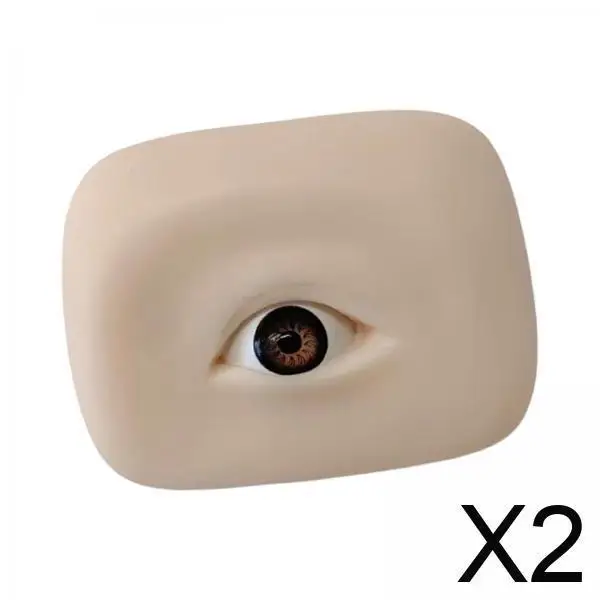 

Silicone Skin Eye Model Simulation Practice Training Reusable Eyeball Accessory for Makeup Learners