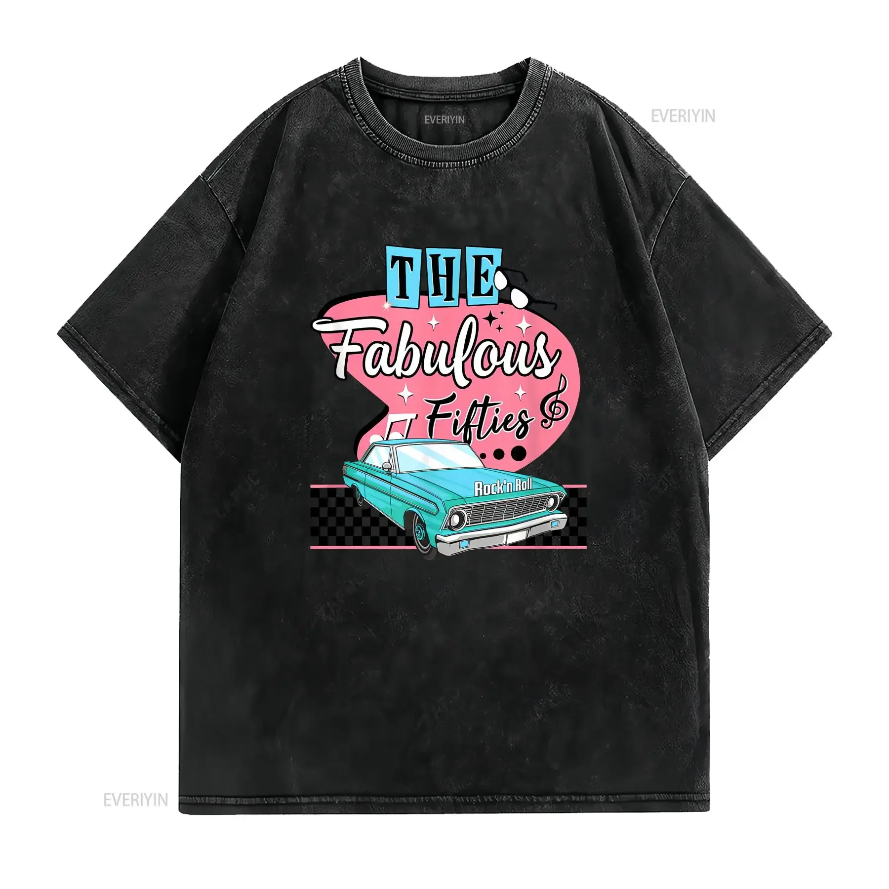 The Fabulous Fifties Vintage 1950s Retro 50s Rock n Roll T Shirt  vintage Washed designer clothes Top For Everyday Wear fashion