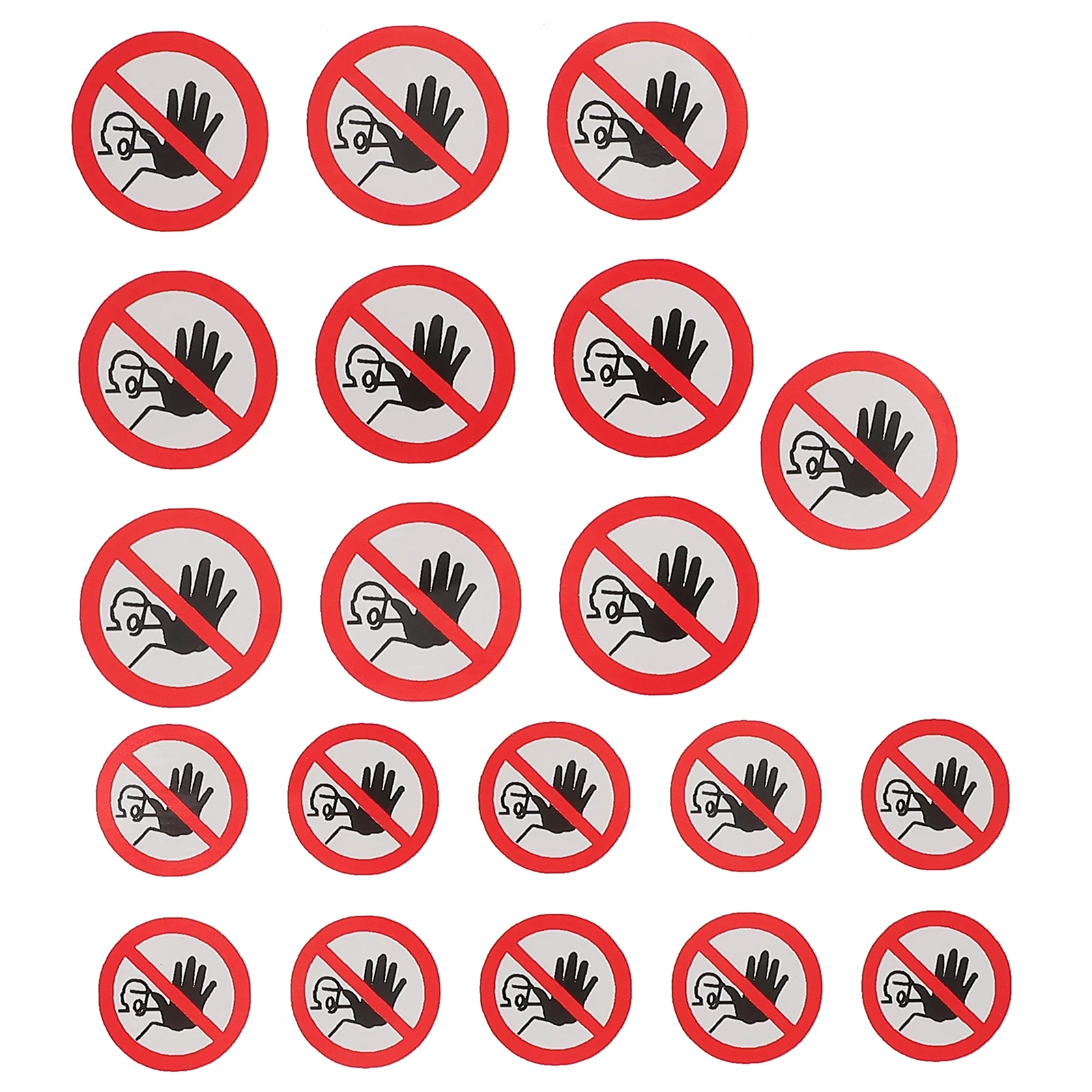 

20 Pcs Self-adhesive Logo Stickers Not Enter Warning Entrance Sign Labels for Safety