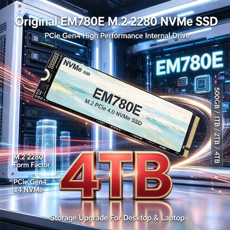 Original EM780E M.2 2280 NVMe SSD PCIe Gen4 High Performance Internal Drive 500GB 1TB 2TB 4TB Storage Upgrade For Desktop Laptop