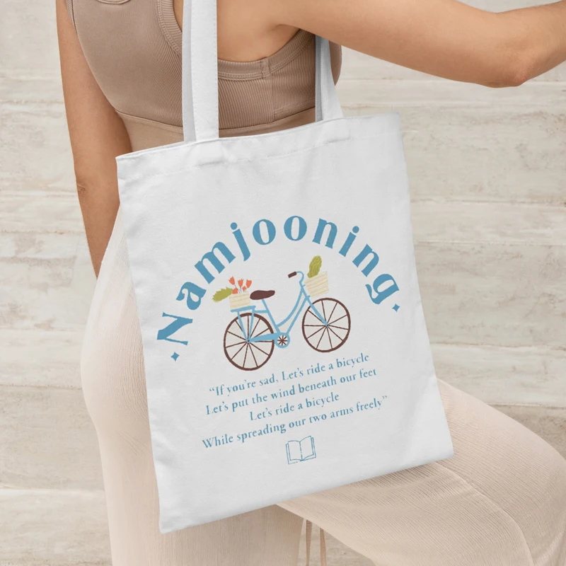 Namjooning Printed Canvas Pouch Casual Large Handbag Women\'s Environmental Shopping Handbag Large Capacity Bag Washable Pouch