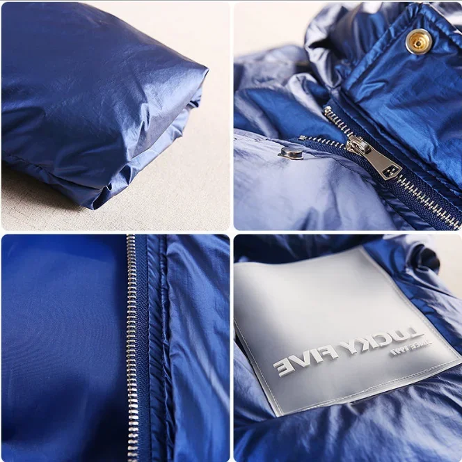 2022 Winter Jacket Ladies Down Cotton Long Coat Shiny Face Women's Oversize Bread Coat Stand-up Collar Coat Winter