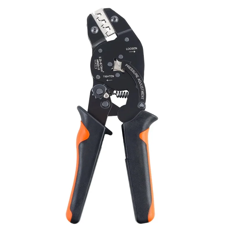 

2-IN-1 Crimping Tool for PV/Ferrule Cable Connectors Ratcheting Wire Crimpers-AWG14-10 (AWG 23-10) Adjustable Terminal Crimper