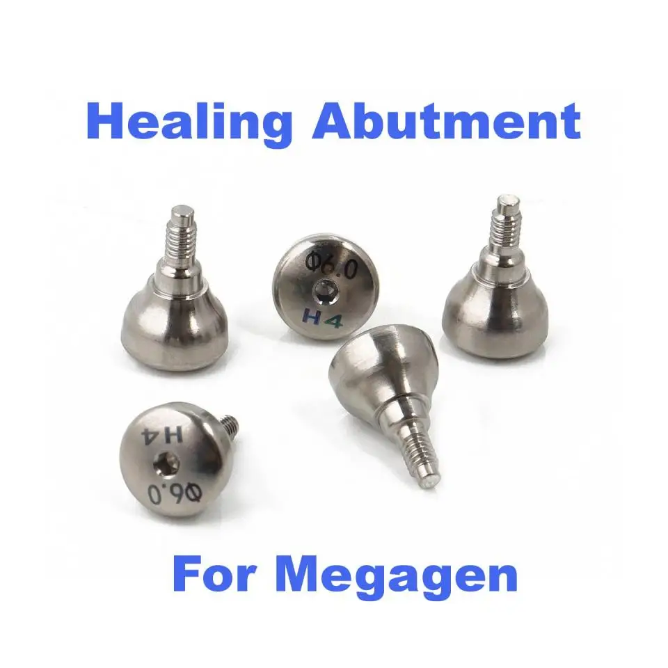 Titanium Dental Healing Abutment Compatible with Megagen Implant System Gingival Former Healing Cap High Precision Accessories