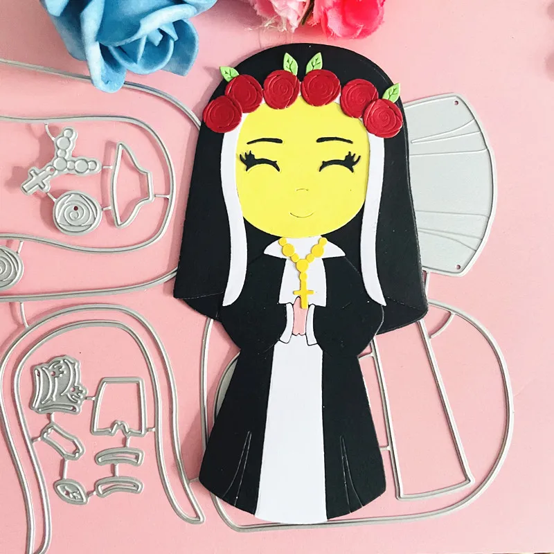 Modlitwa kobiece religie srapbook matryce do cięcia metalu album do scrapbookingu DIY papierowych kartek wytłaczanie rękodzieło ręcznie wycinane
