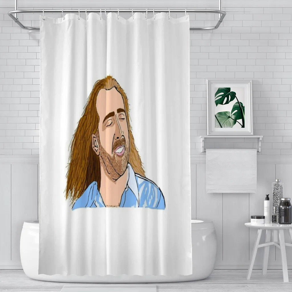 

Con air Nicolas Cage Breathing in fresh air Shower Curtain Bathroom Decoration Shower Curtain Birthday Gift