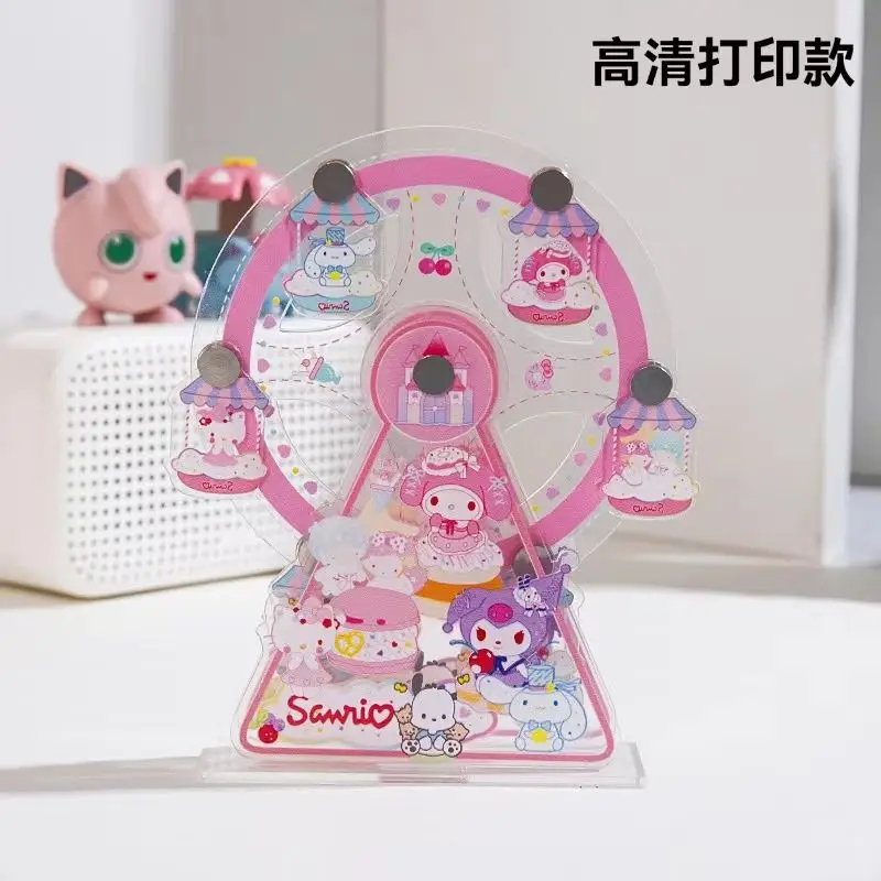 hello kitty ornaments Ferris wheel DIY assembly tabletop sign celebrity peripherals anime doll toys children's birthday gifts