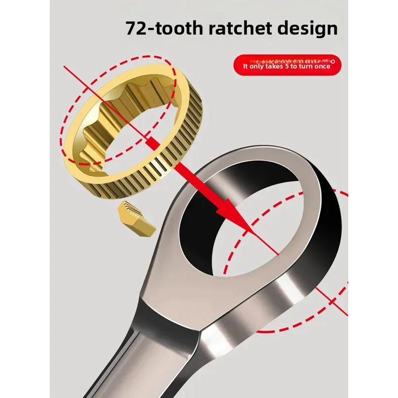 Quick Plum Blossom Ratchet Wrench, Automatic Bidirectional Dual Use Open Quick Wheel Small Ratchet