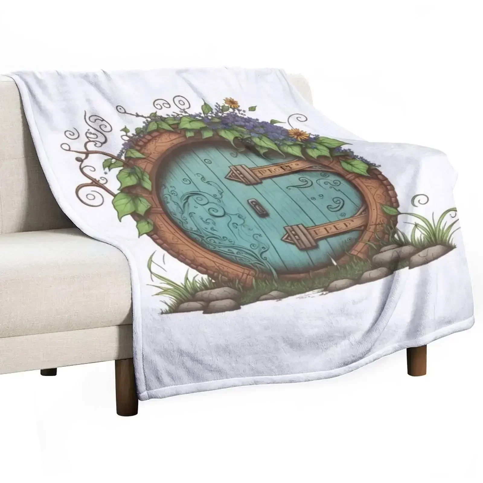 

Beautiful Round Door - White - Fantasy Throw Blanket wednesday Furrys Sofa Throw Blankets