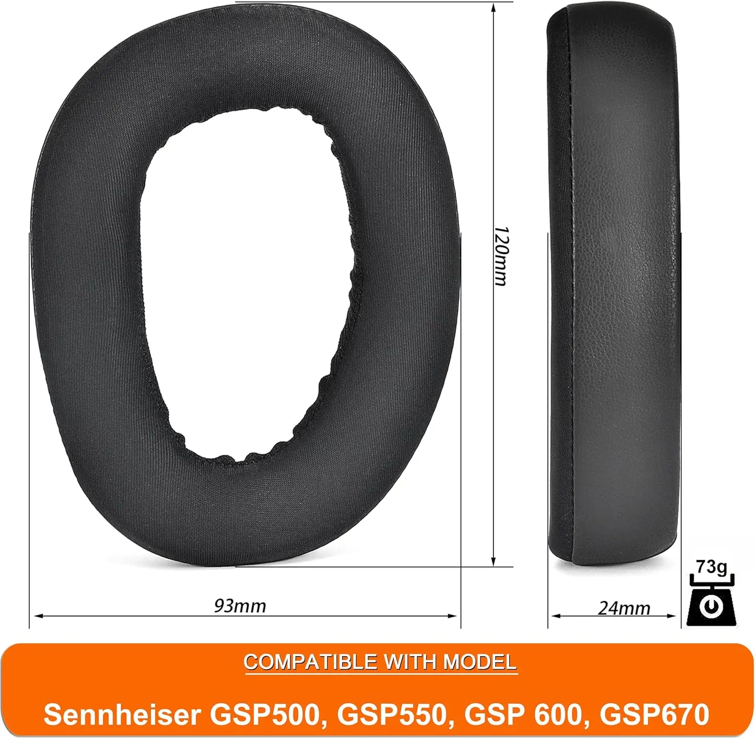 GSP 600 냉각 젤 이어 패드 커버 교체 쿠션 Sennheiser GSP500, GSP550, GSP600, GSP670 게임용 헤드셋과 호환 가능