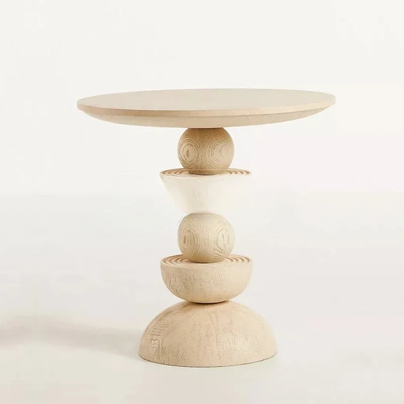 

Modern simple ash wood round coffee table