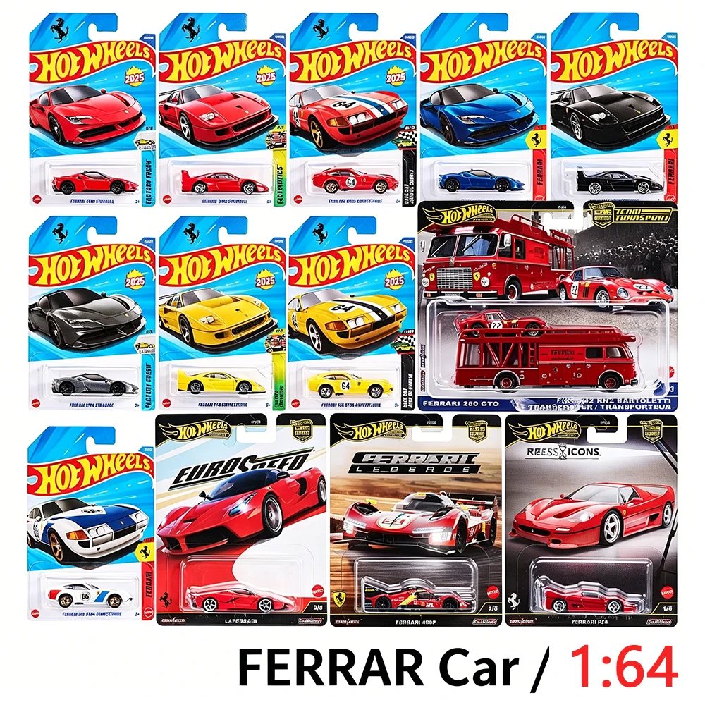 Coche Original Hot Wheels FERRARI F40 COMPETIZIONE Hp 365GTB4 F40, Juguetes para Niños, Vehículos Fundidos a Presión a Escala 1/64, Regalo de Cumpleaños
