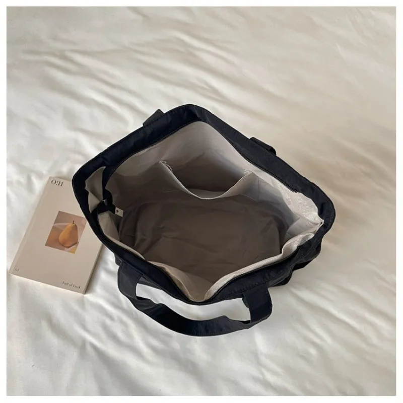 CEEKAY Nylon-Tragetasche mit Reißverschlussfach vorne, Seilanhänger, Tragegriff, vielseitig einsetzbar, für den täglichen Gebrauch, lässig, große Kapazität, Damenhandtasche – Detail 15