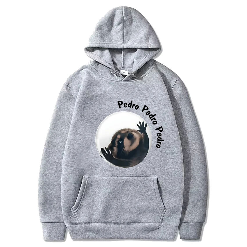 Sudadera con capucha Unisex de manga larga con estampado divertido de Peter Dancing mapache, sudadera informal de gran tamaño, jerséis de lana, novedad de 2024