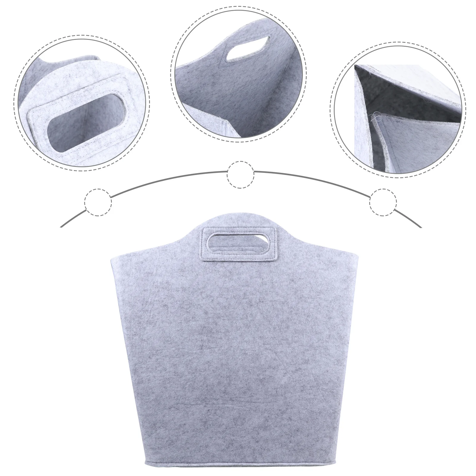 

Folding Storage Basket Grey Collapsible Design For Camping Garden Tools Picnic Laundry Organizer Sundries Storage