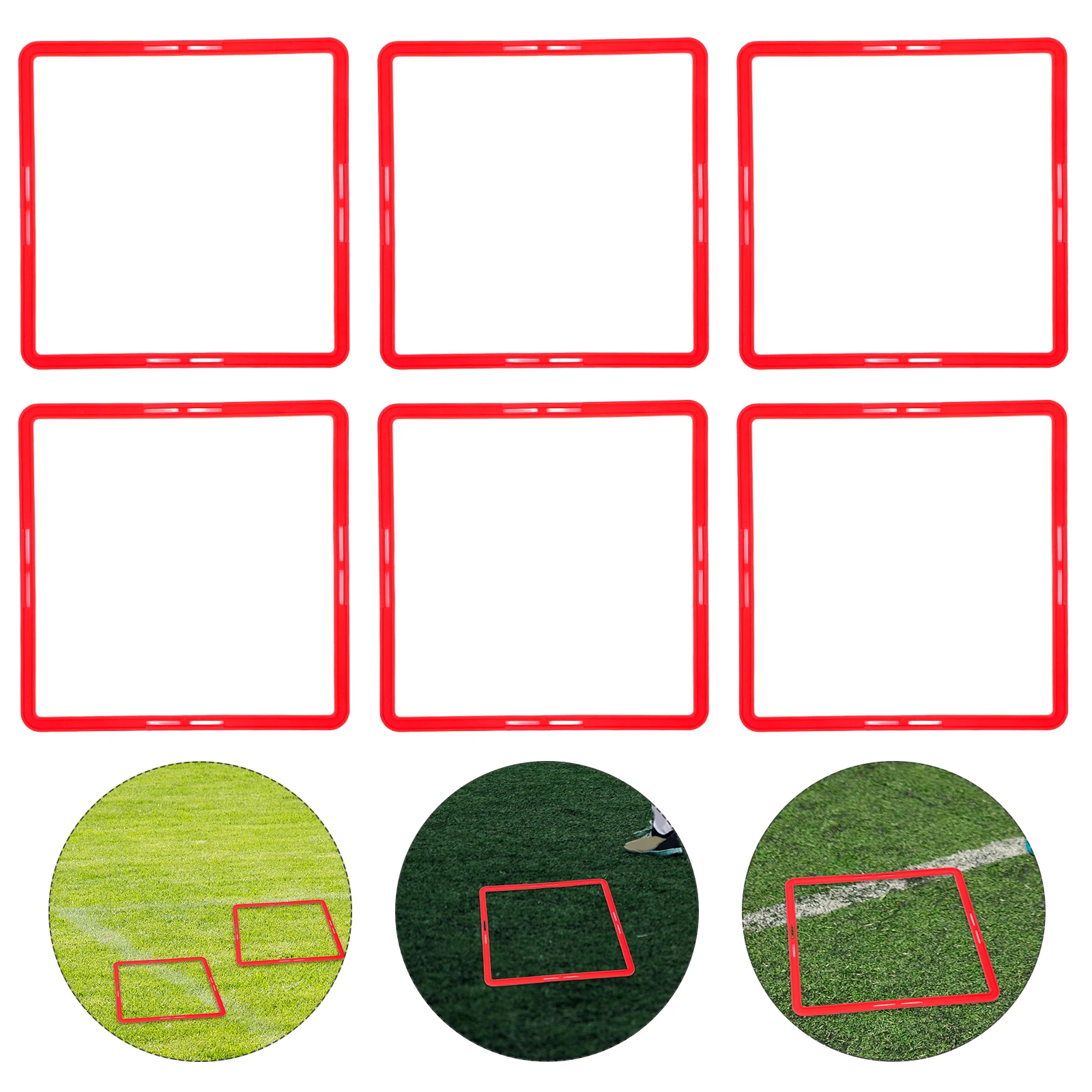 

6Pcs Agility Rings for Football Training Bright Color Multi-Function Training Circles Portable Speed Exercise Supply