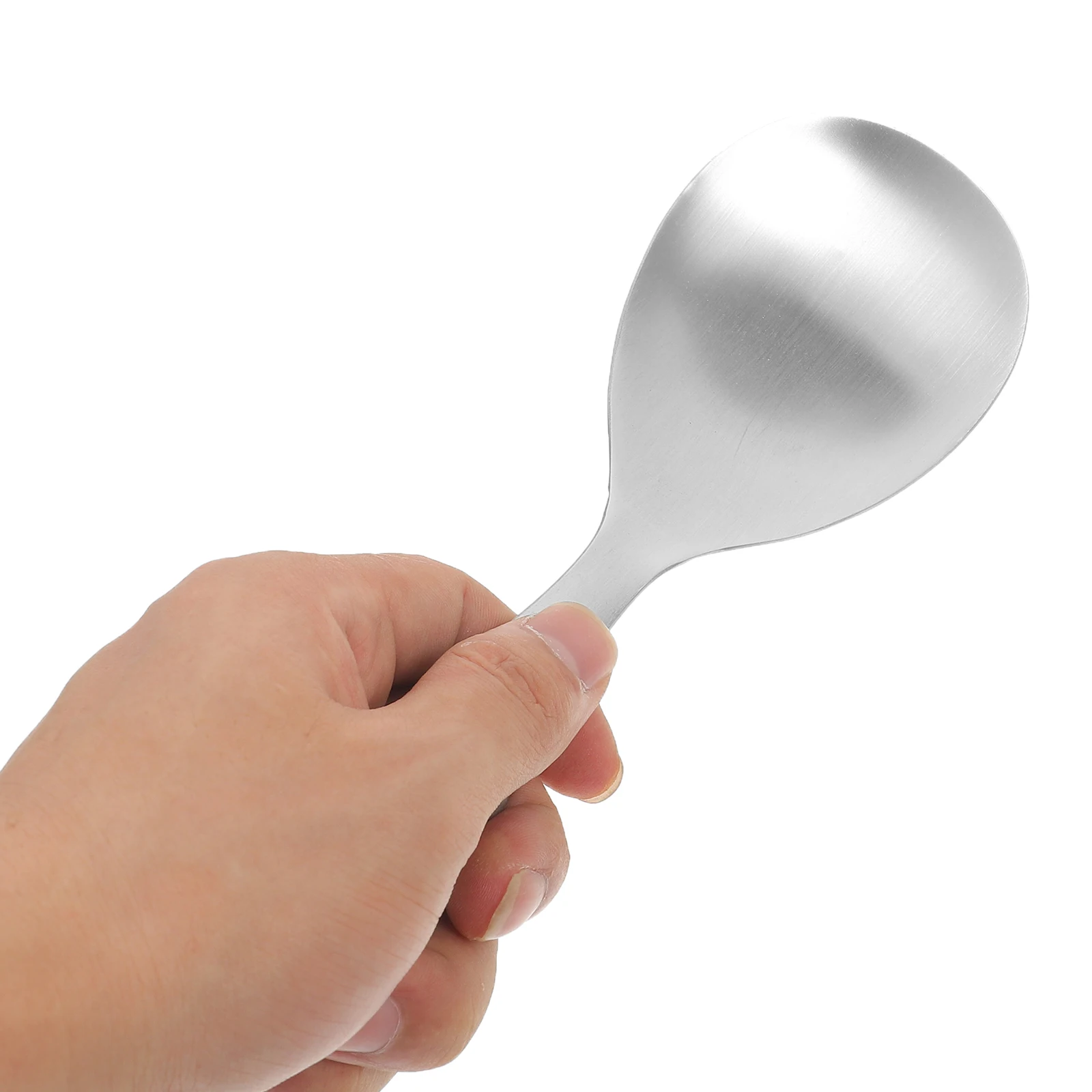 

2pcs Stainless Steel Rice Spoon Large Size Non-Stick Heat Insulation Kitchen Serving Scoop Oil-Free Easy for Home