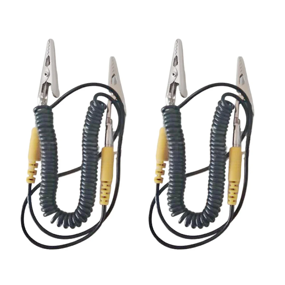 Anti-static Cable Wire Diameter 2mm Conductive Wire Built-in 1M Resistor Tangle-free Coil 4 Copper Cores For Cleanroom Use