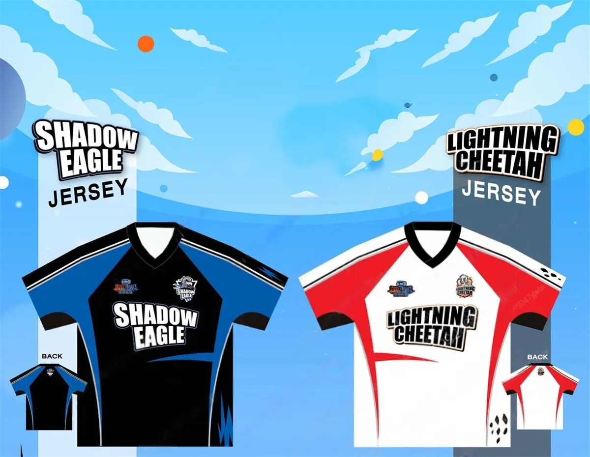 Image of Lightning Cheetah Jersey Gmmtv Starlympics 2026 T-Shirt Modisches Freizeit-T-Shirt für Herren und Damen Y2K Übergroße Atmungsaktive Sportbekleidung