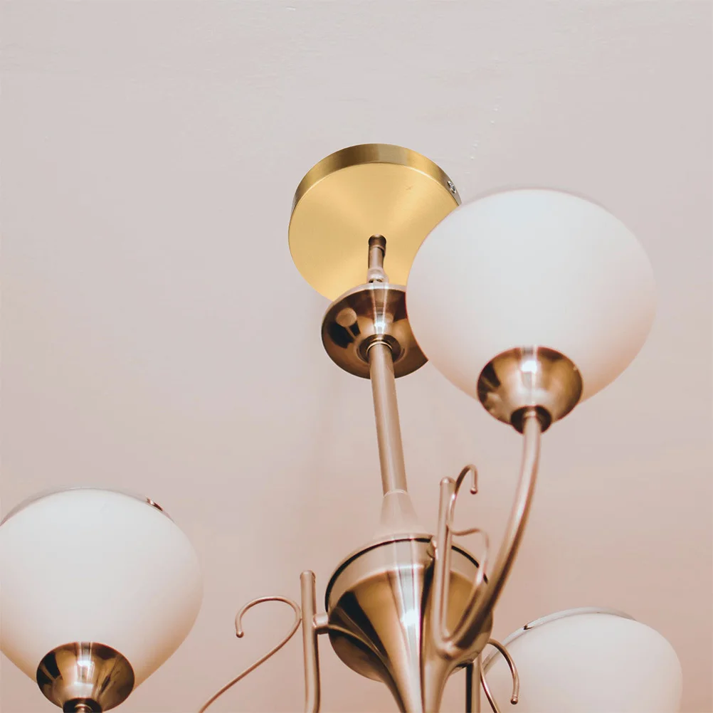 

2Pcs Brass Modern Pendant Chandelier Canopy for Ceiling DIY Light Mounting Block Plate Wall Sconce Fixture Bracket Accessories